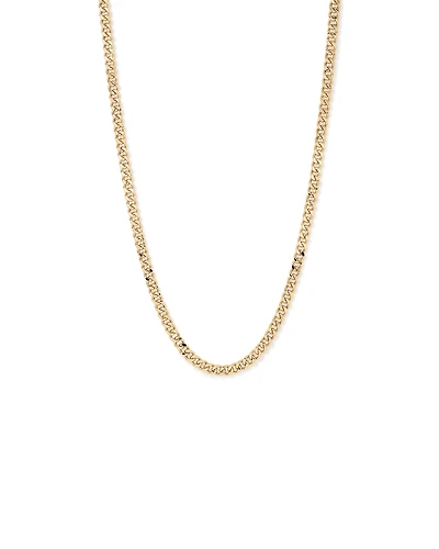 45cm (22") 6.8mm Width Semi Solid Diamond Cut Curb Chain in 10kt Gold