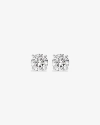 Carat TW Laboratory-Grown Diamond Solitaire Stud Earrings in 14kt White Gold