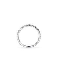 Alliance en or blanc 14 carats sertie d'un diamant rond brillant de synthèse 0,34 carat