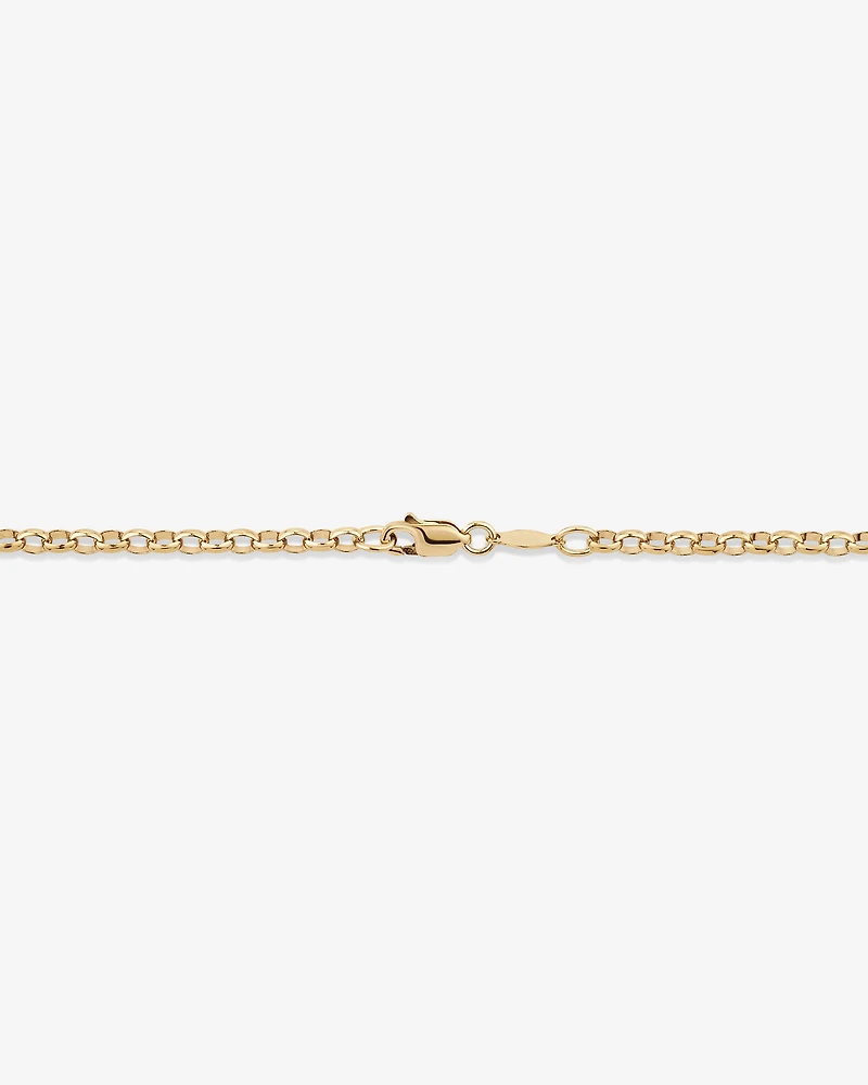 60cm (24") Oval Belcher Chain in 10kt Yellow Gold