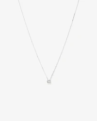 0.28 Carat TW Multistone Emerald Cut Diamond Pendant in 10kt White Gold