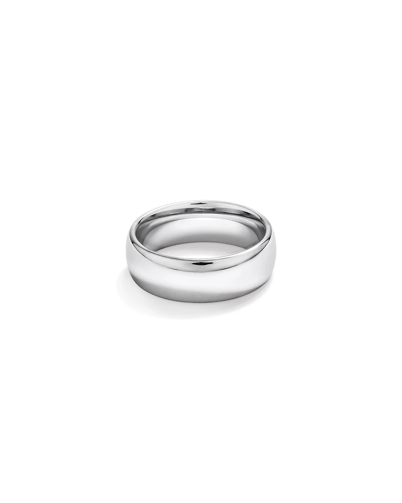 8mm Polished Dome Wedding Band Tungsten