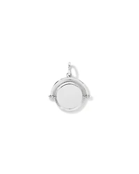 Pendentif cercle tournant gravable en argent sterling
