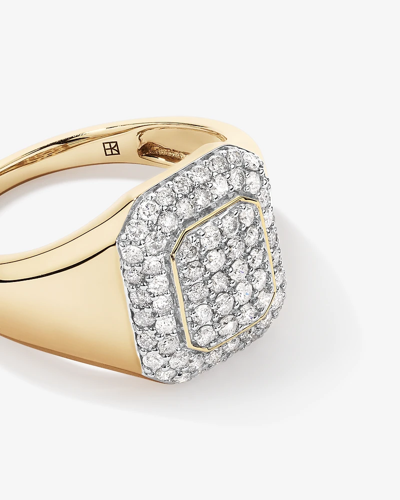 1.00 Carat TW of Cluster Diamonds 10kt Yellow Gold