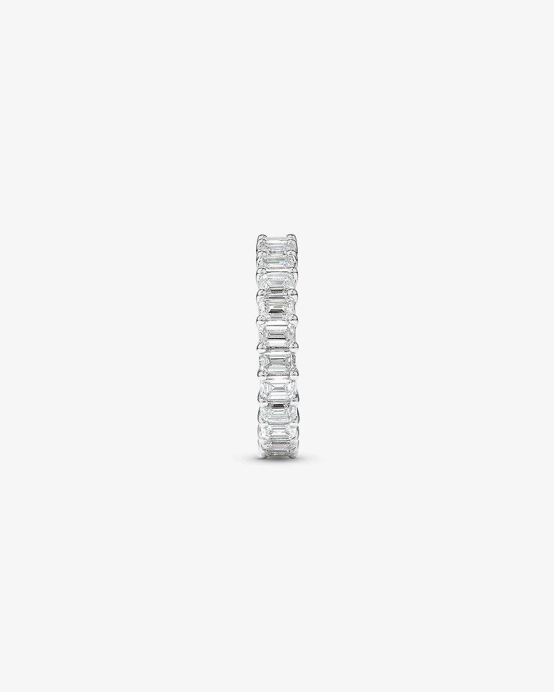 3.50 Carat TW Emerald Cut Laboratory-Grown Diamond Eternity Ring in 14kt White Gold