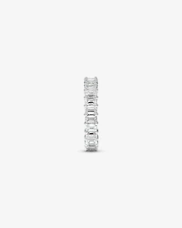 3.50 Carat TW Emerald Cut Laboratory-Grown Diamond Eternity Ring in 14kt White Gold