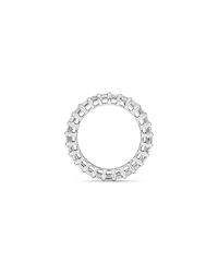 3,50 carats TW bague éternité avec diamants émeraude cultivés en laboratoire en or blanc 14kt.
