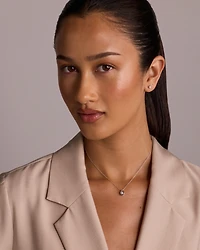 Lume Lab Pear Pendant with 0.10 Carat TW of Laboratory-Grown Diamond in Sterling Silver