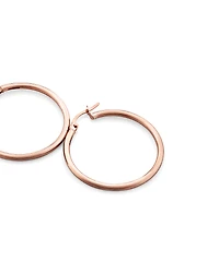 25mm Round Hoop Earrings 10kt Yellow Gold