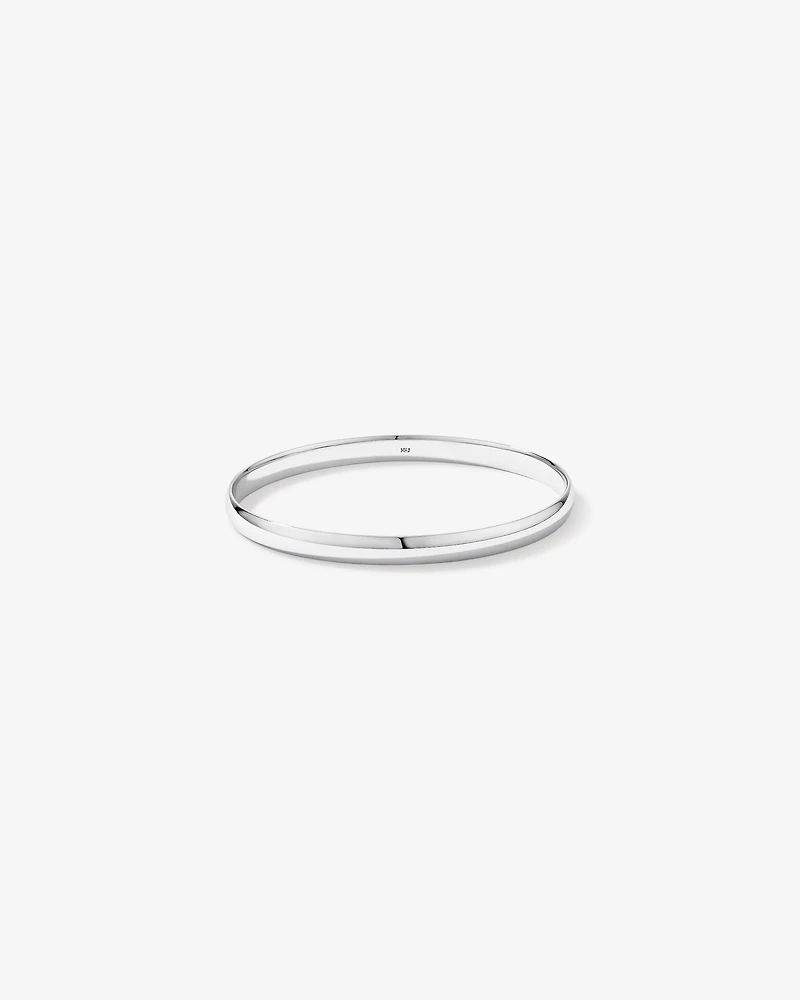 5.5mm-6mm Oval Bangle in Sterling Silver