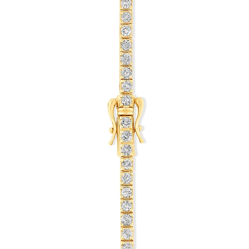 3.28 Carat TW Diamond Tennis Bracelet in 10kt Yellow Gold