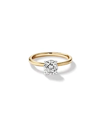 1.00 Carat TW Round Brilliant Diamond Solitaire Engagement Ring in 14kt White and Yellow Gold