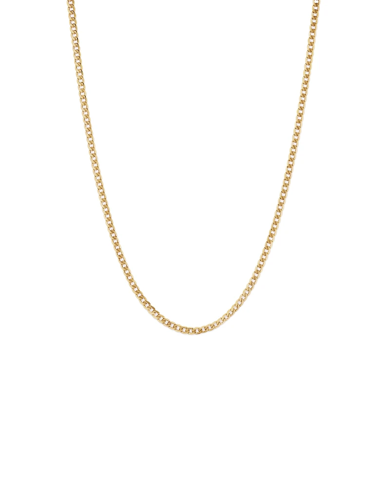 50cm (22") 4mm-4.5mm Width Curb Chain in 10kt Yellow Gold