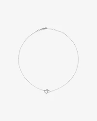 Double Open Heart Necklace in Sterling Silver