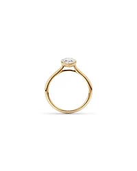 1.25 Carat TW Pear Cut Laboratory-Grown Diamond Solitaire Bezel Set Engagement Ring 14kt Yellow Gold