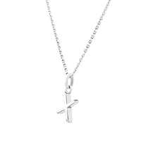 "X" Initial Pendant in Sterling Silver