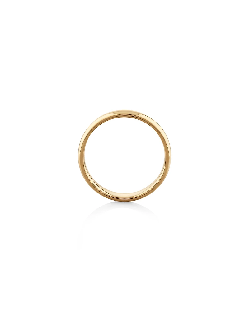 5mm High Domed Wedding Band in 10kt Yellow Gold