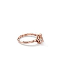 Solitaire Ring with Morganite in 10kt Rose Gold