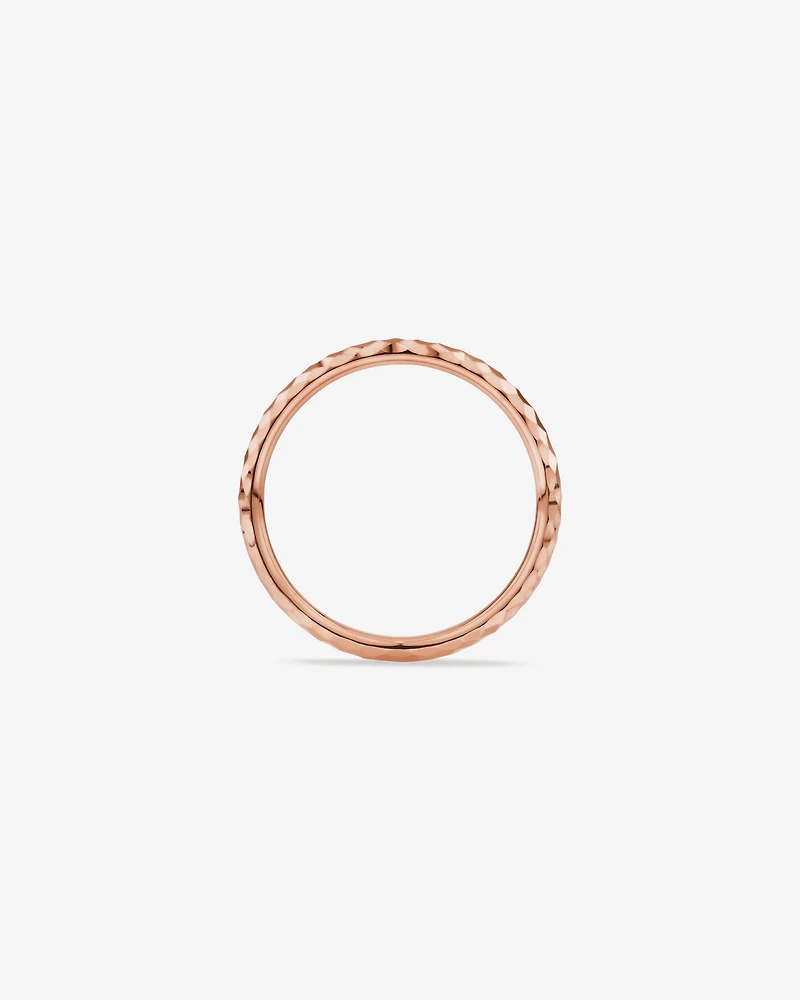 Hammered Finish Ring in 10kt Yellow Gold