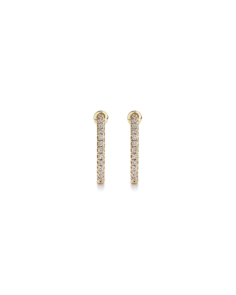 Hoop Earrings With 0.25 Carat TW Of Diamonds in 10kt Yellow Gold