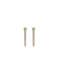 Hoop Earrings With 0.25 Carat TW Of Diamonds in 10kt Yellow Gold
