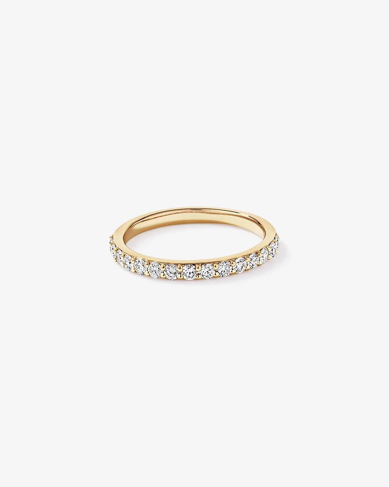 0.50TW Round Brilliant Laboratory-Grown Diamond Wedding Band in 14kt Yellow Gold