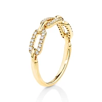 0.20 Carat TW Diamond Paperclip Ring in 10kt Yellow Gold