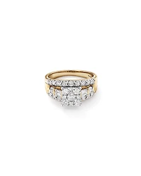 Engagement Ring with 1.75 Carat TW of Diamonds in 14kt White and Yellow Gold