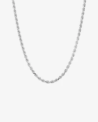 50cm (20") 3.5mm-4mm Width Rope Chain in Sterling Silver