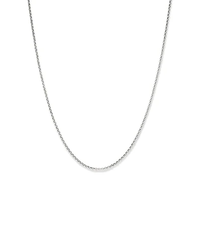 Hollow Belcher Chain in 10kt White Gold