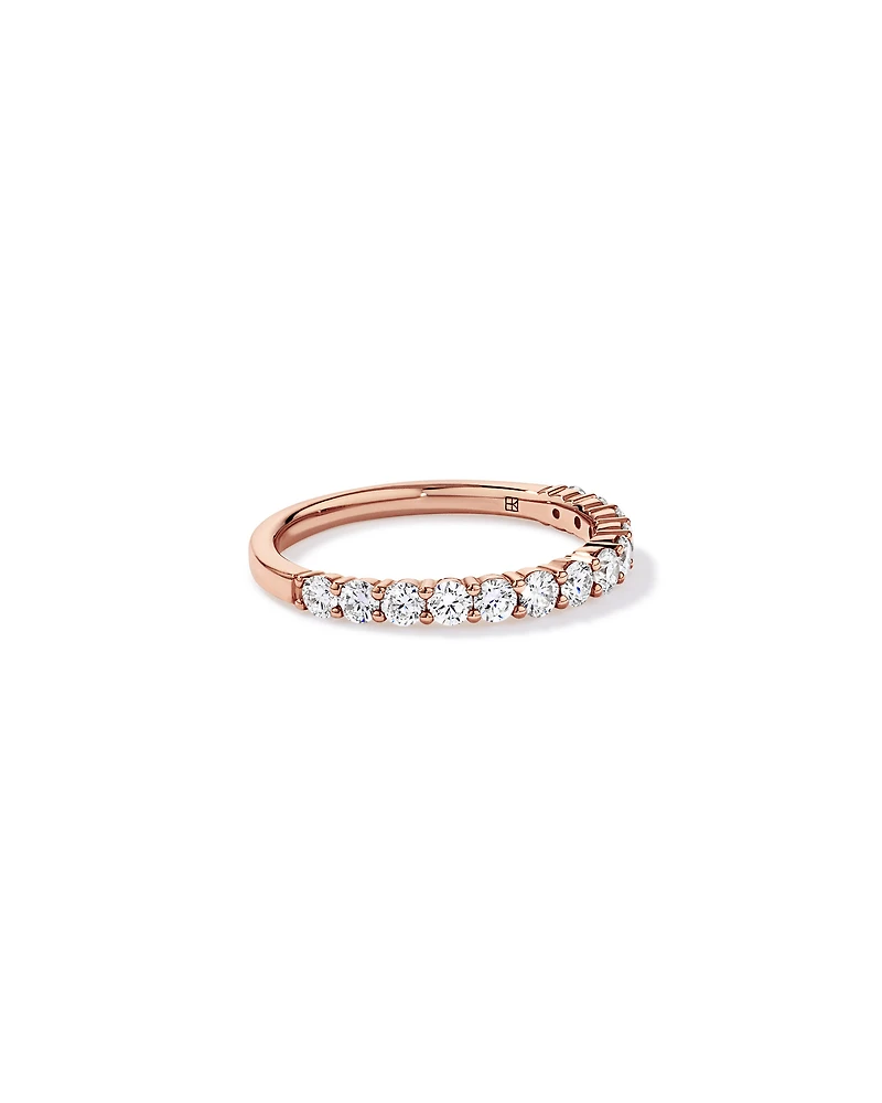 0.75 Carat TW Laboratory-Grown Diamond Wedding Band 10kt Rose Gold