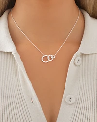 Collier de 45 cm à pendentif triple en argent sterling