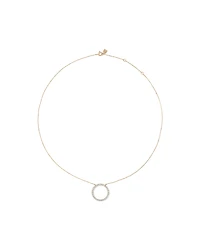 0.85 Carat TW Laboratory-Grown Diamond Circle Necklace in 10kt Yellow Gold