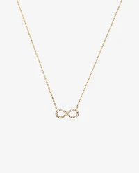 Infinity Necklace with Diamonds in 10kt Yellow Gold