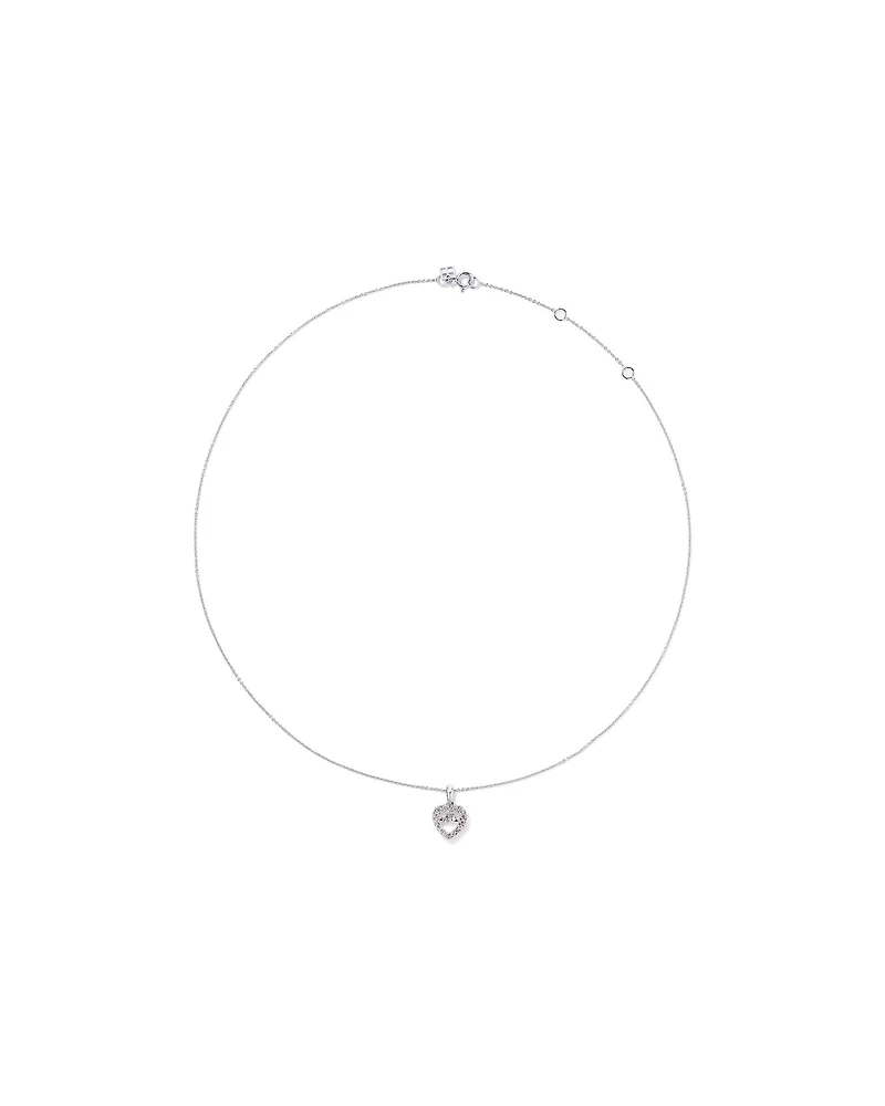 Lume Lab Heart Pendant with 0.37 Carat TW of Laboratory-Grown Diamonds in Sterling Silver