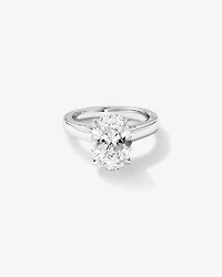4.47 Carat TW Oval Cut Laboratory-Grown Diamond Engagement Ring in 18kt White Gold