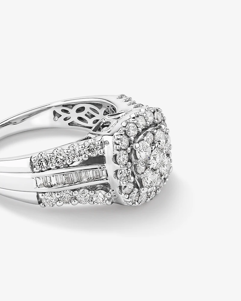 Engagement Ring with 1.50 Carat TW of Diamonds in 14kt White Gold