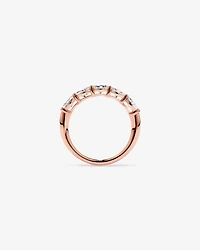 1.25 Carat TW East-West Oval Laboratory-Grown Diamond Wedding Ring 14kt Rose Gold