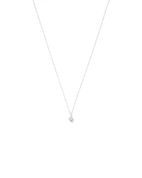 Heart Shape Cubic Zirconia Halo Pendant Necklace in Sterling Silver