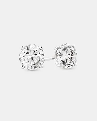 2,00 Carat TW Boucles d'oreilles puces solitaires en or blanc 18kt