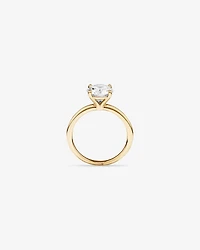 Bague de fiançailles solitaire ronde en diamant brillant de laboratoire TW de 2 carats en or jaune 14 carats