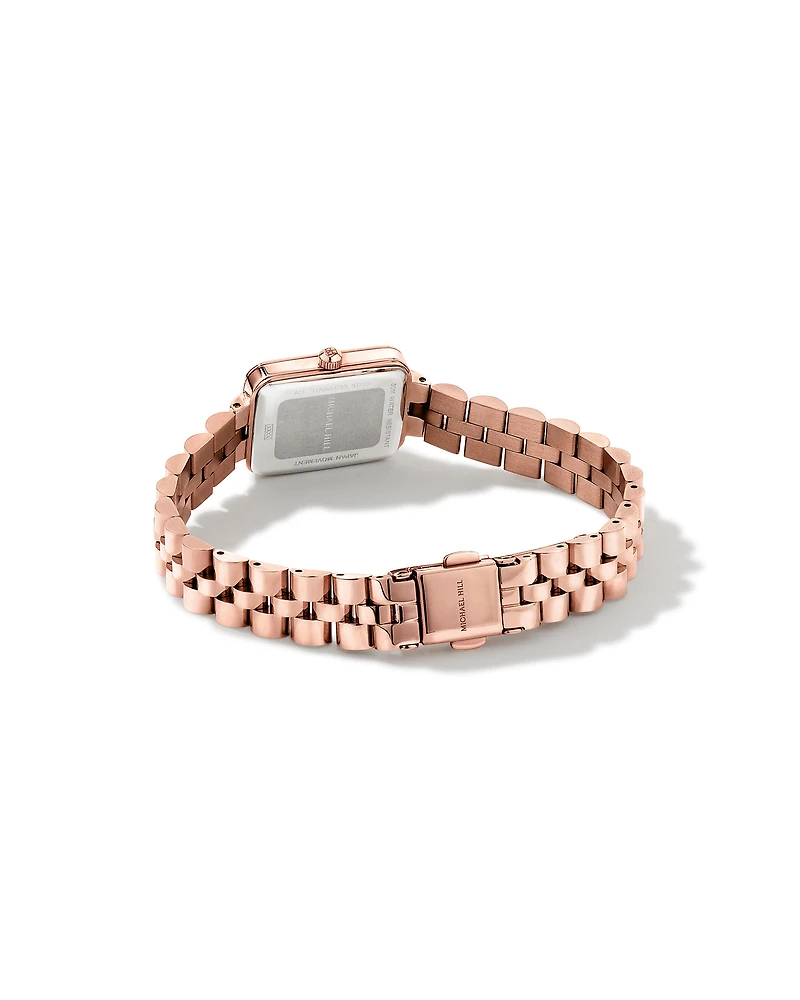 Women's 0.20 Carat TW Diamond Bezel Watch in Rose Tone Stainless Steel