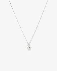 1.00 Carat TW Flawless Diamond Solitaire Necklace in 18kt White Gold