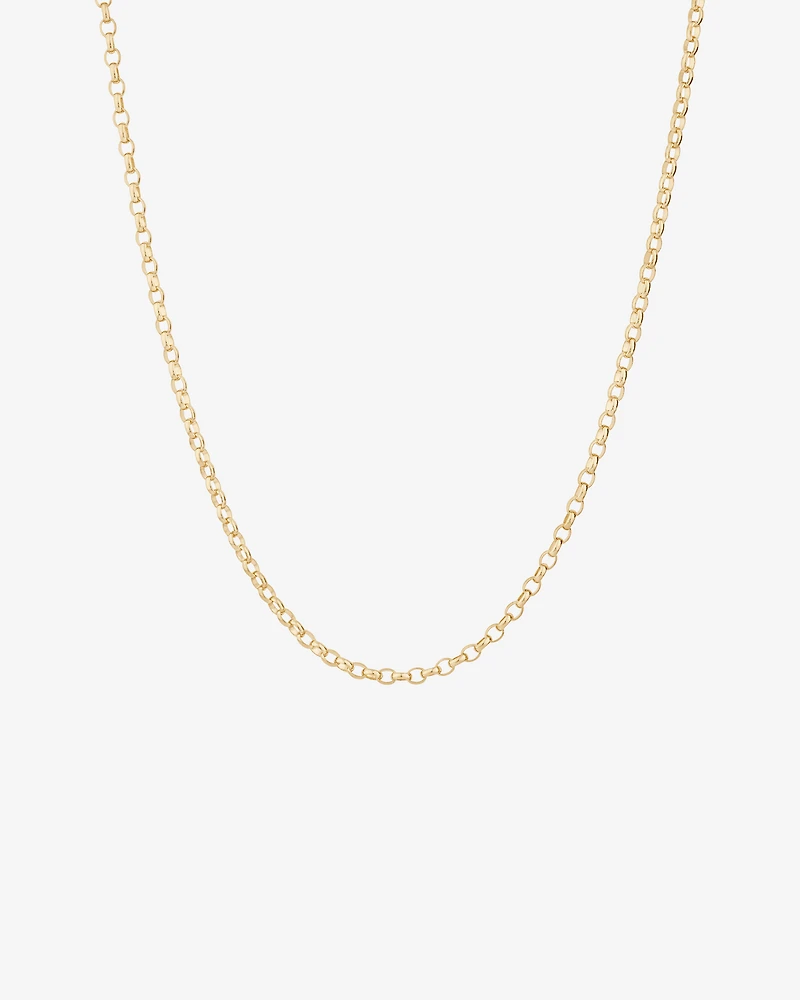 Chaîne belcher ovale de 55 cm en or jaune 10 K