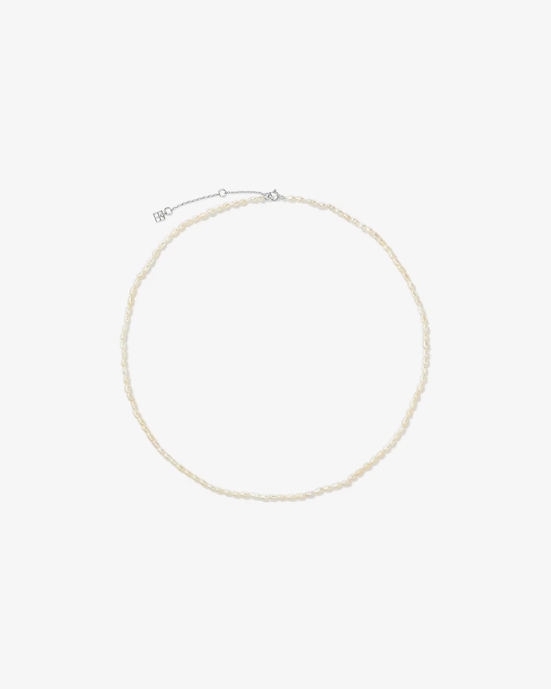 Micro Cultured Freshwater Pearl Necklace in Sterling Silver