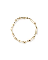 Bracelet à maillons boule et ovales en or jaune 10 carats