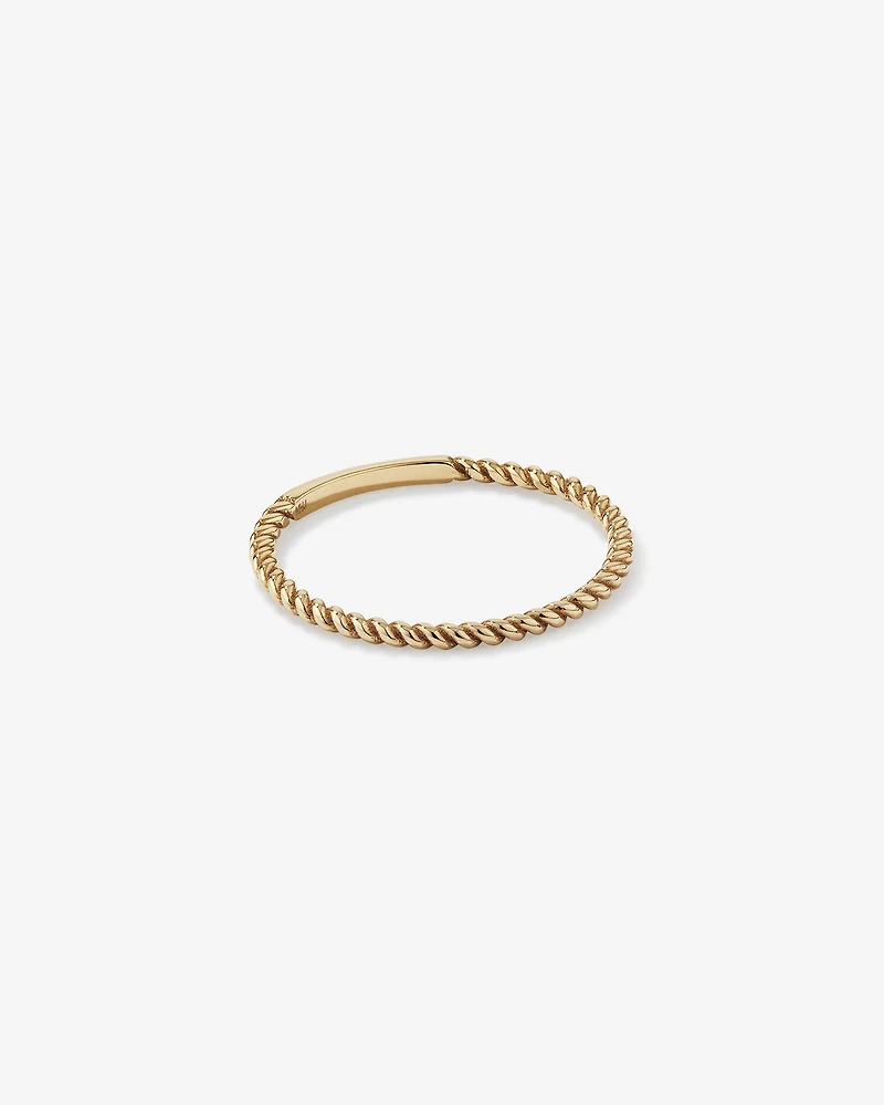 Bague torsadée en or jaune 10 K