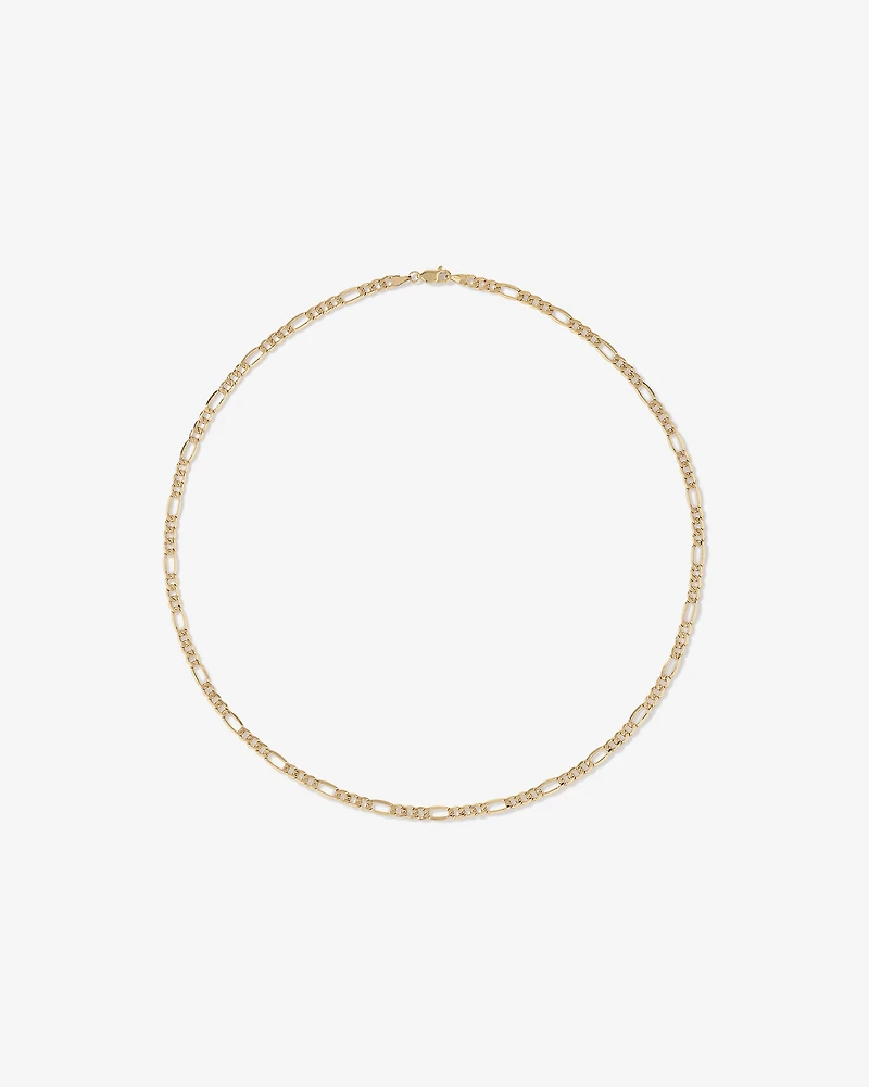 50cm (20") Hollow Figaro Chain in 10kt Yellow Gold