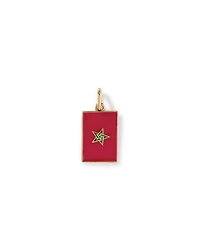 Morocco Flag Pendant in 18Kt Vermeil