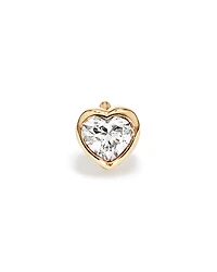 Boucle d’oreille hélice en cœur en diamant cultivée en laboratoire 0,08 carat TW en or jaune 10 carats